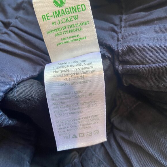 J. Crew Reimagined Women's Pants Ankle Size XS Navy Blue Cotton - Picture 3 of 6